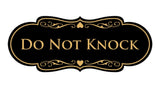 Designer Do Not Knock Wall or Door Sign