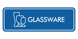 Signs ByLITA Standard Glassware Door or Wall Sign Easy Installation | Durable Construction | Kitchen Essentials | Hygiene | AirBnB Signs