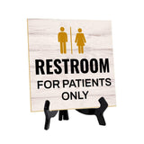 Quiet Zones & Visitor Instructions Table Signs 5"x 5" Square Table Sign With Acrylic Easel