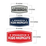 Signs ByLITA Fancy Specialists in Kids Haircuts Easy Installation | Durable Construction | Barbers | Grooming and Styling | Hair Wall or Door Sign