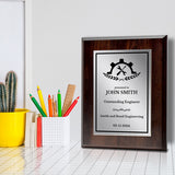 Engineering and Mechanics Theme Customizable Award Plaque | Recognition of Achievement and Service Personalizable Plaques