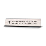Church Leader Role and Titles 2 x 10" Desk Sign with Aluminium Frame