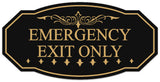 Signs ByLITA Victorian Emergency Exit Only Wall or Door Sign - Easy Installation | Durable Wall or Door