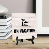 General Office Notices & Business Table Signs | 5"x 5" Square Table Signs With Acrylic Easels