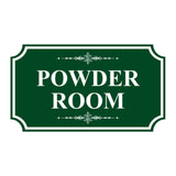 Notched Standard Powder Room Wall or Door Sign