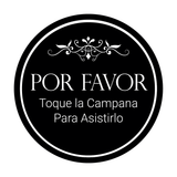 Signs ByLITA Circle Por Favor Toque la Campana Para Asistirlo Wall or Door Sign