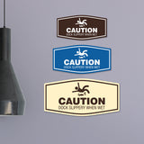 Fancy Caution Dock Slippery When Wet Wall or Door Sign