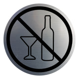 Signs ByLITA Circle No Drinks Allowed Graphic Door or Wall Sign | Easy Installation | Durable Construction | Promote Health And Safety | Caution Warning Sign for Home, Business and Office Spaces