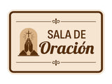 Classic Framed Plus Sala de Oración — Prayer Room Door or Wall Sign | Spanish - Church Room & Area Signs