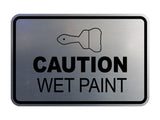 Signs ByLITA Classic Framed Caution Wet Paint Durable Sign | Easy Installation | Elegant Design Wall or Door Sign