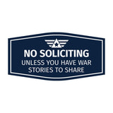 Signs ByLITA Fancy No Soliciting, Unless You Have War Stories to Share Easy Installation | Honor Veterans with Military Signs | US Pride | Businesses and Homes Wall or Door Sign