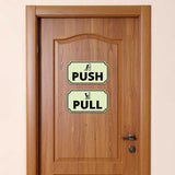 Notched Standard Push Pull (Set) Wall or Door Sign | Warning/Safety/Precaution (2pcs)