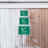 Classic Framed Plus Stairs - سلالم Door or Wall Sign | Bilingual General Signs - Arabic