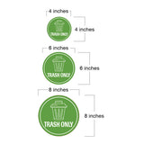 Circle Plus Trash Only Wall or Door Sign | Easy Installation | Business & Studio Signage