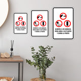 Portrait Round Plus Alimenta a los animales, riega agua a las plantas y cierra la puerta Wall or Door Sign | Bilingual | Home Kitchen Sign