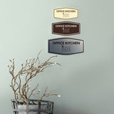 Signs ByLITA Fancy Office Kitchen Vector Sign - Kitchen Signs | Durable Material | Easy Installation Wall or Door Sign