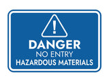 Signs ByLITA Classic Framed Danger: No Entry - Hazardous Materials Door or Wall Sign Easy Installation | Health And Safety | Building And Warning Signs