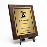 Luge Customizable Wooden Award Plaque | Easel Mount Option | Achievement and Recognition Personalizable Plaques | Sports Award