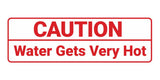 Standard Caution Water Gets Very Hot Wall or Door Sign Multipack