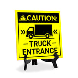 Facility Room and Authorized Personnel Only Table Signs 5"x 5" Square Table Sign With Acrylic Easel