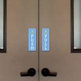 Signs ByLITA Vertical Push and Pull Door Signs (Bible Pages Church Entrance)
