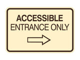 Signs ByLITA Classic Framed Accessible Entrance Only Wall or Door Sign