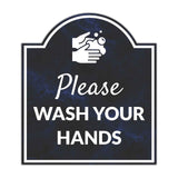 Please Wash Your Hands' Headstone ? Wall/Door Restroom & Hygiene Sign