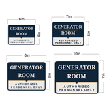 Classic Framed Plus Generator Room — Authorized Personnel Only — Wall or Door Sign | Specialist Room - Sign