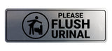 Signs ByLITA Standard Please Flush Urinal Wall or Door Sign