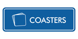 Signs ByLITA Standard Coasters Door or Wall Sign Easy Installation | Durable Construction | Kitchen Essentials | Hygiene | AirBnB Signs