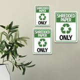 Portrait Round Plus Shredded Paper Only Wall or Door Sign | Office Eco-Friendly Signage