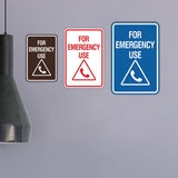 Signs ByLITA Portrait Round For Emergency Use Wall or Door Sign