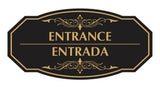 Signs ByLITA Victorian Entrance-Entrada Bilingual Wall or Door Sign