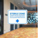 Classic Framed Plus Sterile Zone – Staff Must Adhere to Clean Protocol Door or Wall Sign | Hygiene and Safety Signage