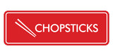 Signs ByLITA Standard Chopsticks Door or Wall Sign Easy Installation | Durable Construction | Kitchen Essentials | Hygiene | AirBnB Signs