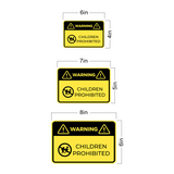 Classic Framed Plus Warning Children Prohibited Wall or Door Sign | Children Safety Sign