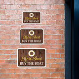 Classic Framed Plus The View From a Boat is Good For The Soul Wall or Door Sign | Boat Appreciation Decoration