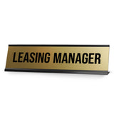Signs ByLITA Leasing Manager Black Frame Desk Sign (2x8")