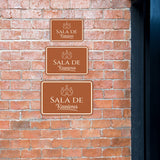 Classic Framed Plus Sala de Reuniones — Meeting Room Door or Wall Sign | Spanish - Church Room & Area Signs