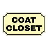 Notched Standard Coat Closet Wall or Door Sign | Facilities and Rooms Sign