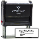 All Quality Important Meeting When Where Why Agenda Planning Stamps