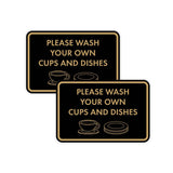 Classic Framed Please Wash Your Own Cups and Dishes Wall or Door Sign