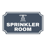 Notched Standard Sprinkler Room Wall or Door Sign | Facilities and Rooms Sign