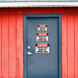 Classic Framed Plus Caution: Confined Space – Entry by Permit Only Door or Wall Sign | Miscellaneous Warning Signs - Industrial & Construction