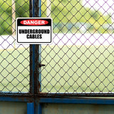 Classic Framed Plus Danger Underground Cable Door or Wall Sign | Business Protection Construction Site Warehouse & Shop Area