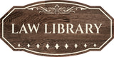 Victorian Plus Law Library Wall or Door Sign | Legal and Courtroom Decoration