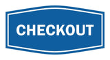 Signs ByLITA Fancy Checkout Sign | Durable Plastic | Vibrant Colors | Powerful Foam Tape
