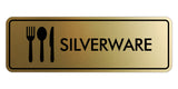 Signs ByLITA Standard Silverware Door or Wall Sign Easy Installation | Durable Construction | Kitchen Essentials | Hygiene | AirBnB Signs
