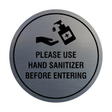 Circle Please Use Hand Sanitizer Before Entering Sign