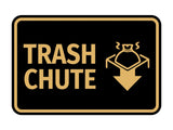 Classic Framed Trash Chute Wall or Door Sign
